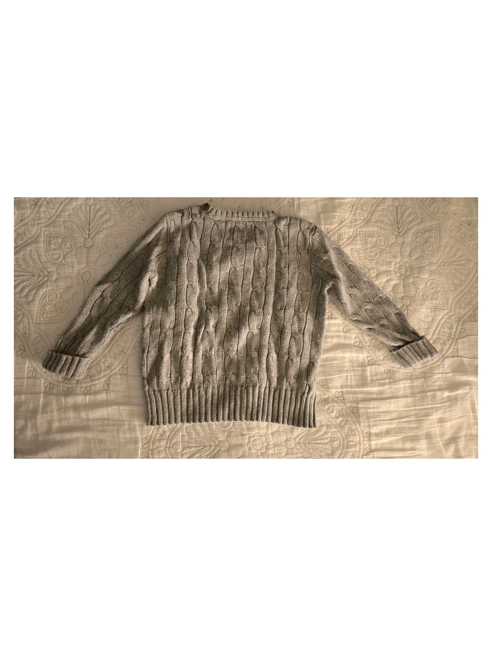 Ralph Lauren Gray Cable-Knit  Sweater